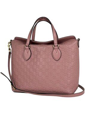 Gucci Handbag Guccissima 2-Way Leather Pink